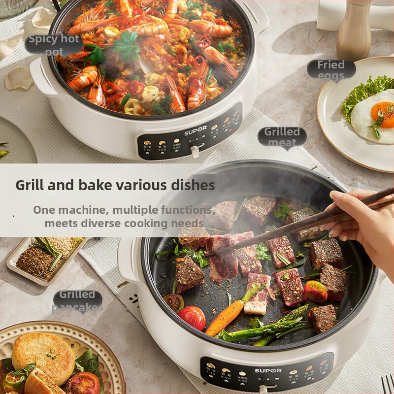 Elektrická panvica na palacinky s dvojstranným ohrevom, 220V, 1500W, vhodné pre 4–5 osôb