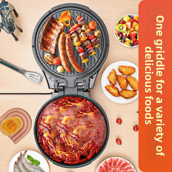 Elektrická panvica na palacinky s dvojitým ohrevom; priemer 32–35 cm; výkon 2100 W; hĺbka 7 cm; pre 4–5 osôb; model 6038E