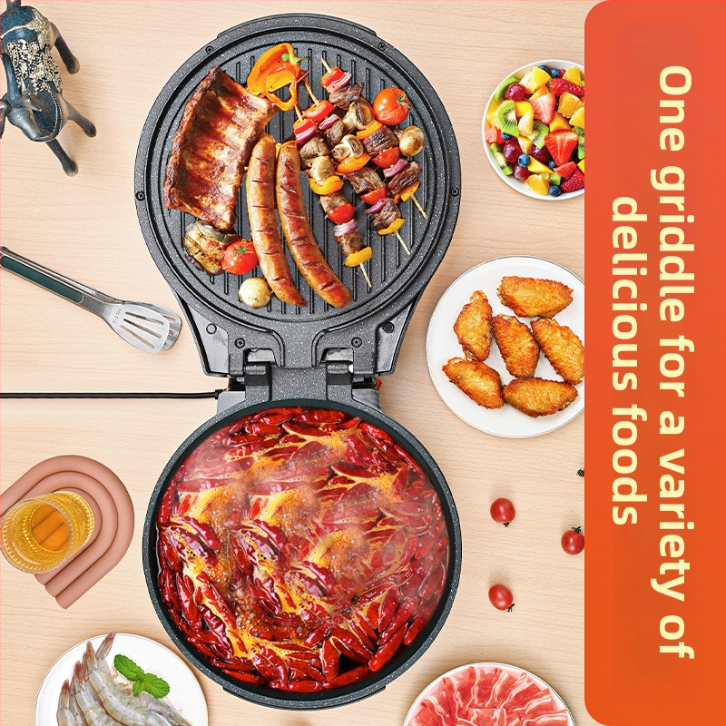 Elektrická panvica na palacinky s dvojitým ohrevom; priemer 32–35 cm; výkon 2100 W; hĺbka 7 cm; pre 4–5 osôb; model 6038E