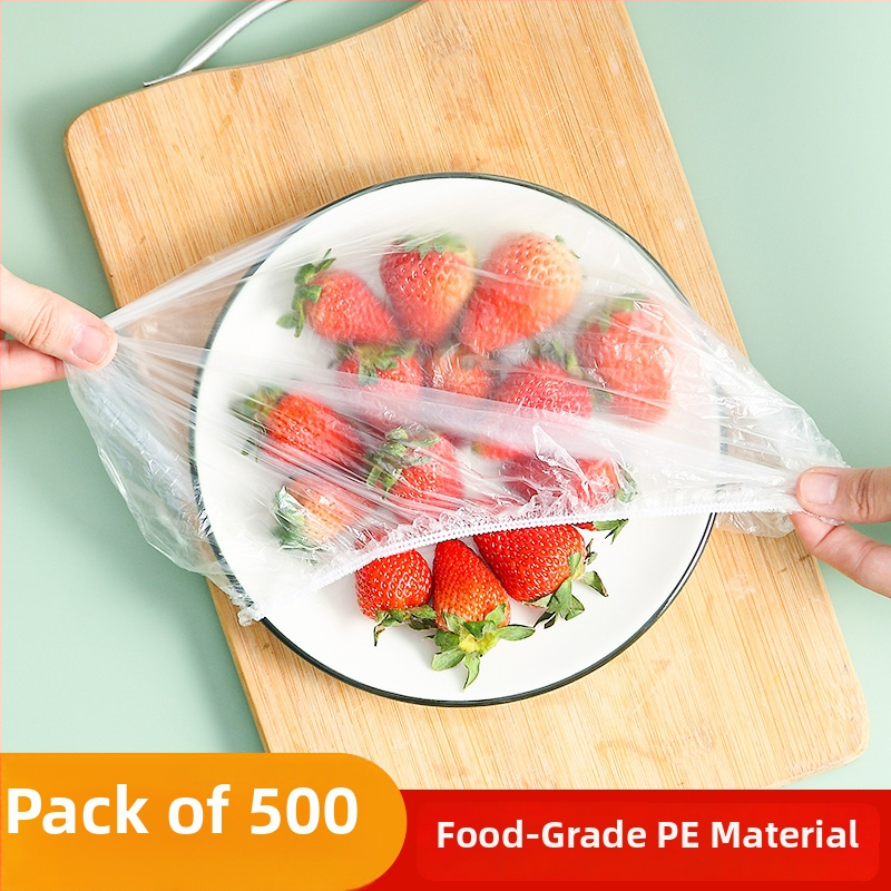 Potravinárska fólia – jednorázový samozatvárateľný kryt na uskladnenie zvyškov v chladničke, kryt na misu s elastickým tesnením; značka Yajies; teplotná odolnosť: -60°C až 140°C; určené pre domáce použitie