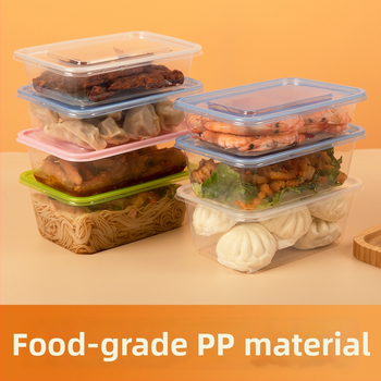 Yang Rui jednorazový obdĺžnikový box na obed, PP plast, potravinárska kvalita, farebná krabička na obed, nádoba na potraviny, vhodná do mikrovlnky