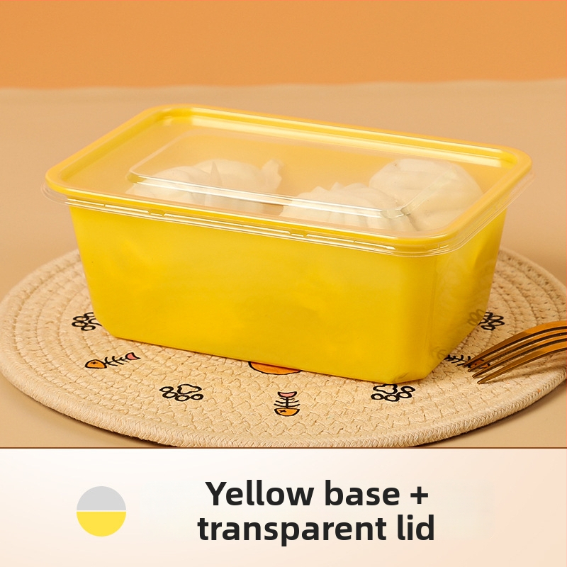 Yang Rui jednorazový obdĺžnikový box na obed, PP plast, potravinárska kvalita, farebná krabička na obed, nádoba na potraviny, vhodná do mikrovlnky