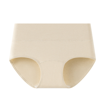 Naiselik puuvillane kõrge vööga aluspesu, antibakteriaalne ja hingav, peamine materjal 90–95% puuvill, privaatpiirkonna vooder 70–80% puuvill, pakendatud karbis 4 paari