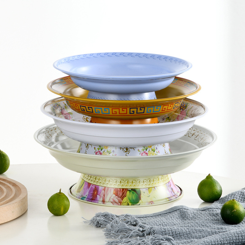 Плодова чиния за сервиране с висока стойка, HuangDa, Нов китайски стил, Прост стил, Материал: Друг