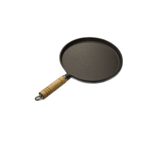 Lijevani čelični tiganj s plosnatim dnom, bez premaza, antiadhzivni, debelo dno, kompatibilan s plinskim i indukcijskim pločama