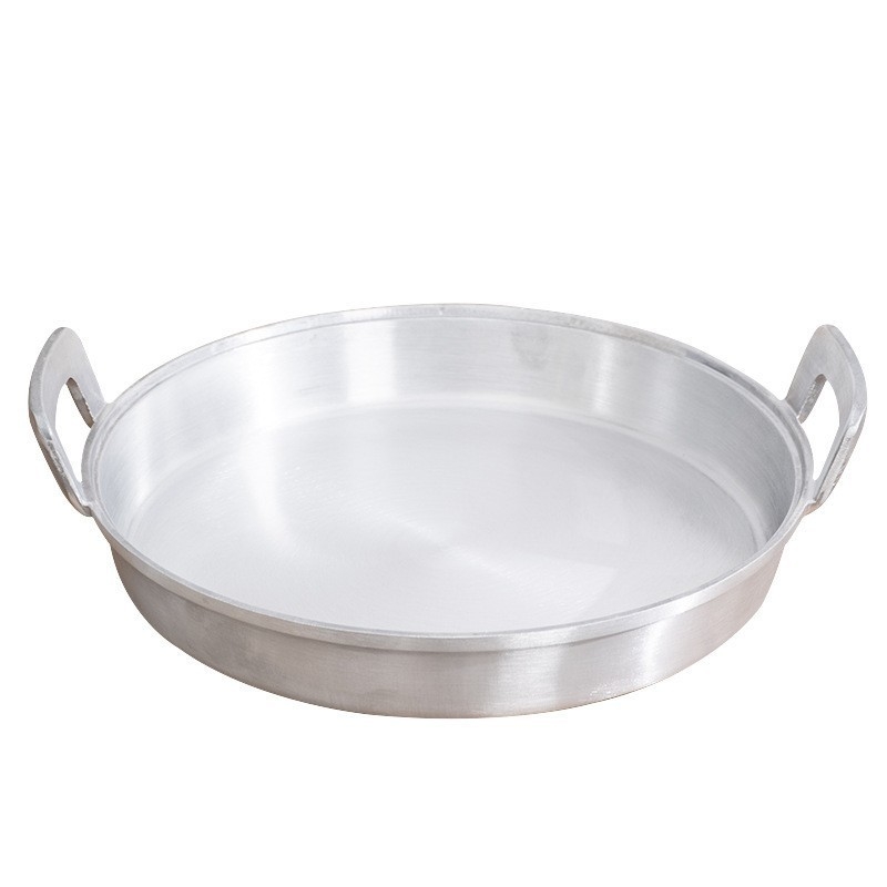 Aluminijska tava s plosnim dnom, dvostruke ručke, od lijevanog aluminija, za palačinke i prženje, pogodna za indukcijske ploče