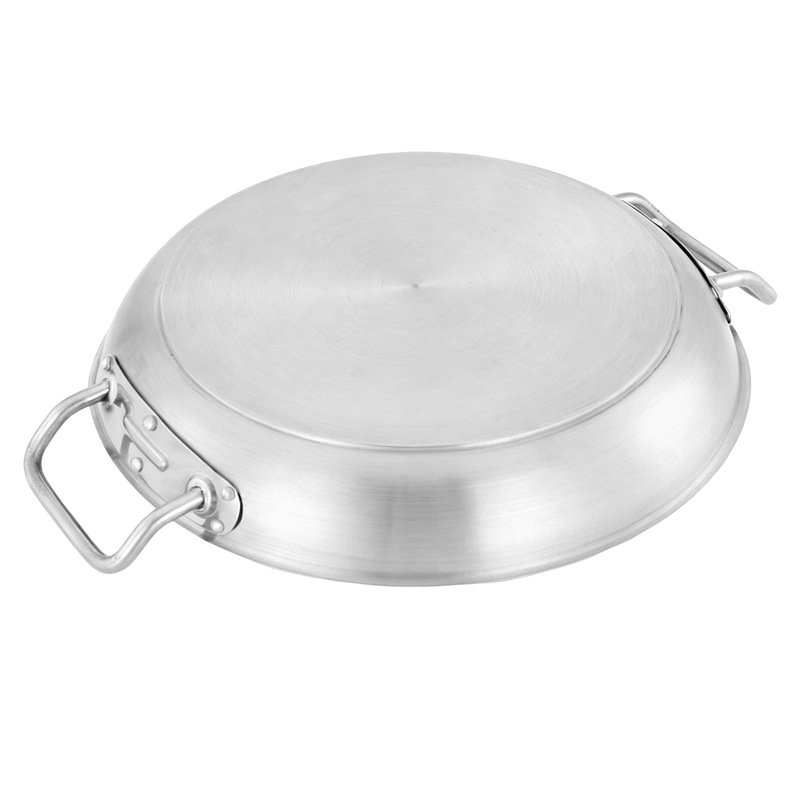 Grill tiganj s dvostrukim držačima, neprijanjajući – za palačinke, crepe i steak; dno s kompozitnim slojem, aluminij + nehrđajući čelik, kompatibilan s plinskim i indukcijskim pločama