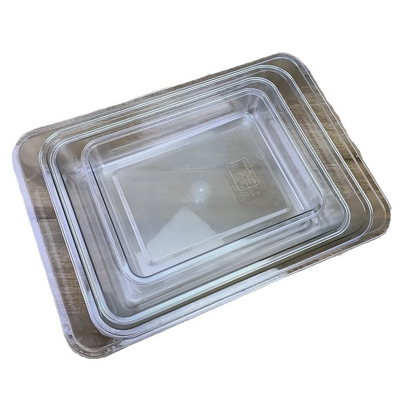 Pravokutni plastični plastićni pladanj za izlaganje delikatesa i hladnih jela, pogodna za mikrovalnu, stil Novi kineski stil