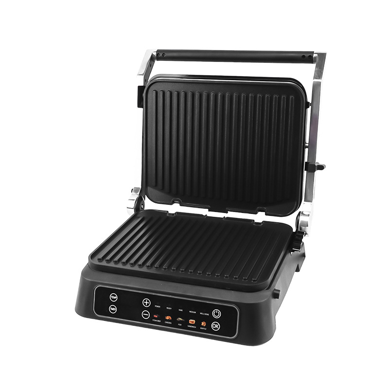 MIXDOR MX-5022 Tigaie-grill electrică cu încălzire dublă, antiaderentă, detașabilă și lavabilă, dual-purpose grill și mic dejun, 1100-1300W, 220-240V