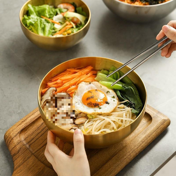 Miska od 316 nehrđajućeg čelika za salatu, zdjela za instant rezance, povrće, bibimbap i hladne rezance, korejski stil