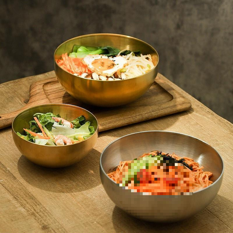 Miska od 316 nehrđajućeg čelika za salatu, zdjela za instant rezance, povrće, bibimbap i hladne rezance, korejski stil