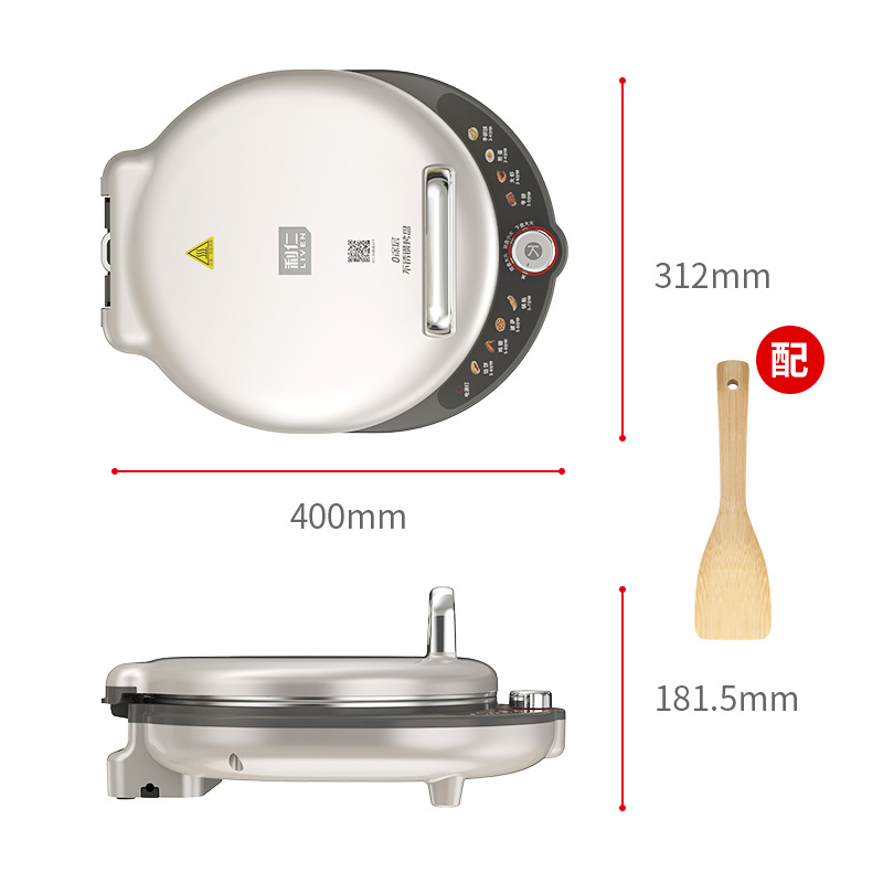 Liren LR-XGR3297 Mali električni gril s posudom od nehrđajućeg čelika bez premaza, dubina 38 mm, za kućnu upotrebu