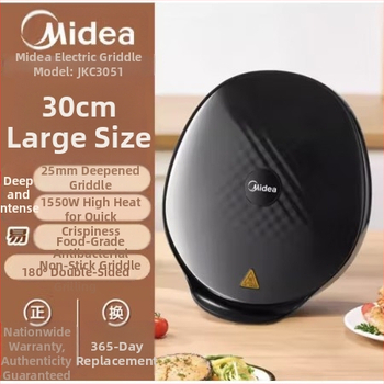 Tigaie electrică pentru clătite MC-JKC3051, încălzire dublă, 1600W, control mecanic, pentru 2–3 persoane