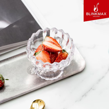 Pahar de desert din sticlă – stil modern minimalist, un singur strat, formă rotundă