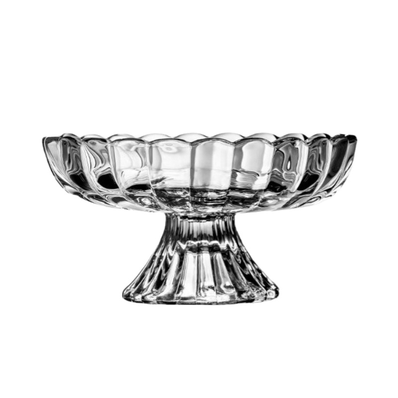 Pahar de desert din sticlă – stil modern minimalist, un singur strat, formă rotundă