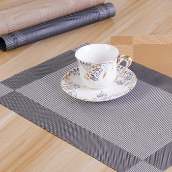 Set podložnika za stolom i podmetača za čaše, PVC i PET, četvrtastog oblika, moderni minimalistički stil