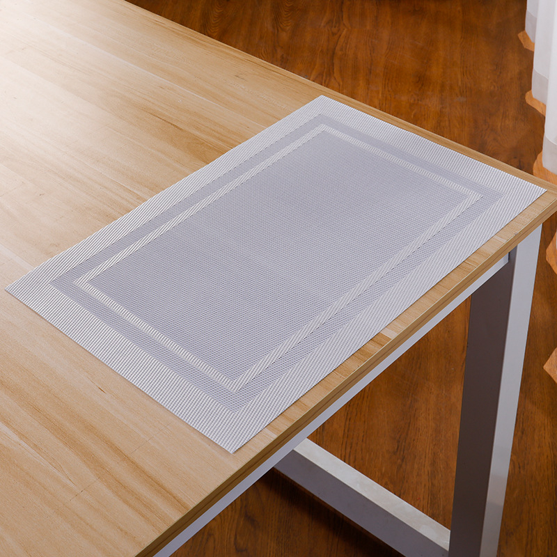 Set podložnika za stolom i podmetača za čaše, PVC i PET, četvrtastog oblika, moderni minimalistički stil