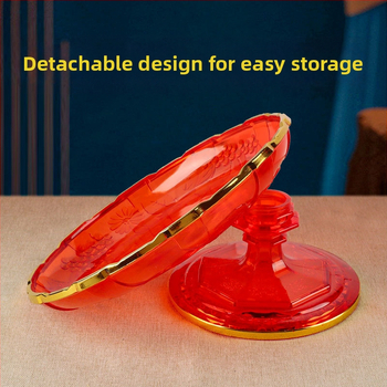 Пластмасова плодова чиния за дарове към храмов алтар, с високи крака, стил китайски минималистичен