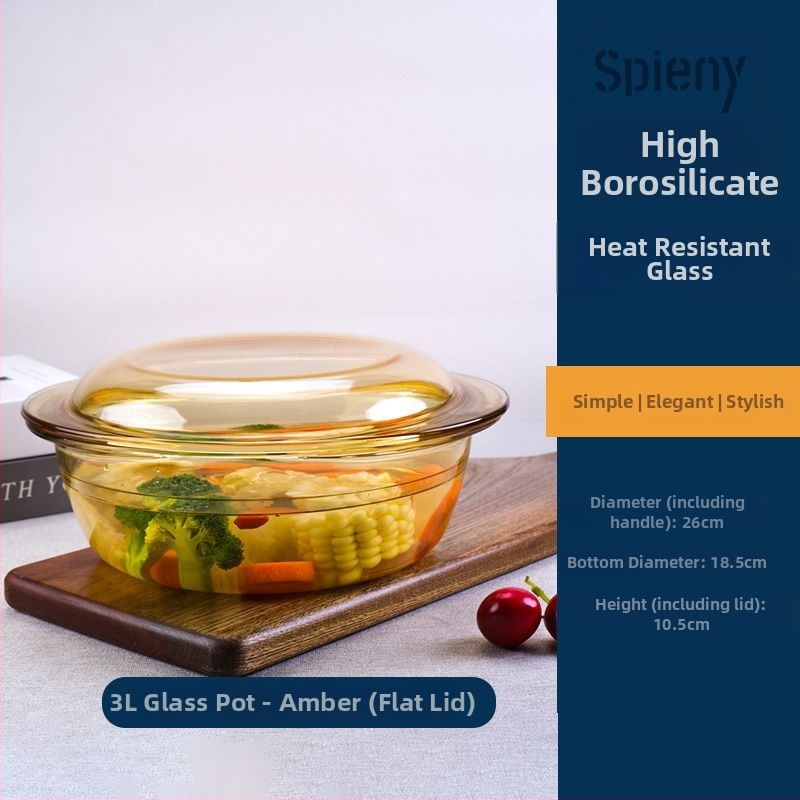 Polievková miska s viečkom z vysokoborosilikátového skla • Spini • mikrovlnná rúra vhodná • prispôsobiteľné