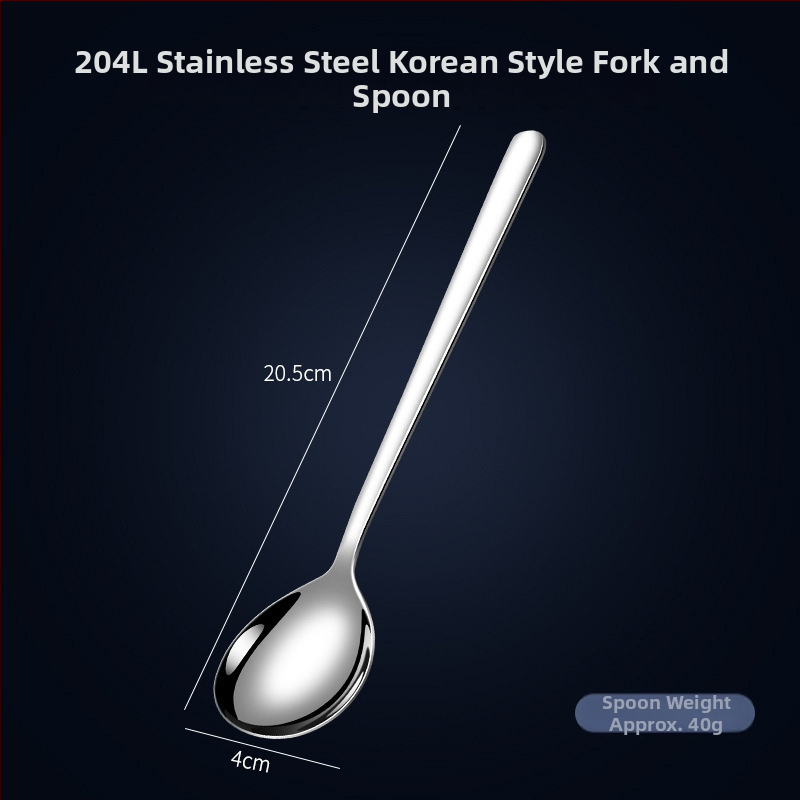 Lžička s dlhým držadlom z potravinárskej ocele – moderný minimalistický dizajn; vhodná pre deti, študentov, tehotné ženy, dospelých a seniorov; možnosť prispôsobenia.