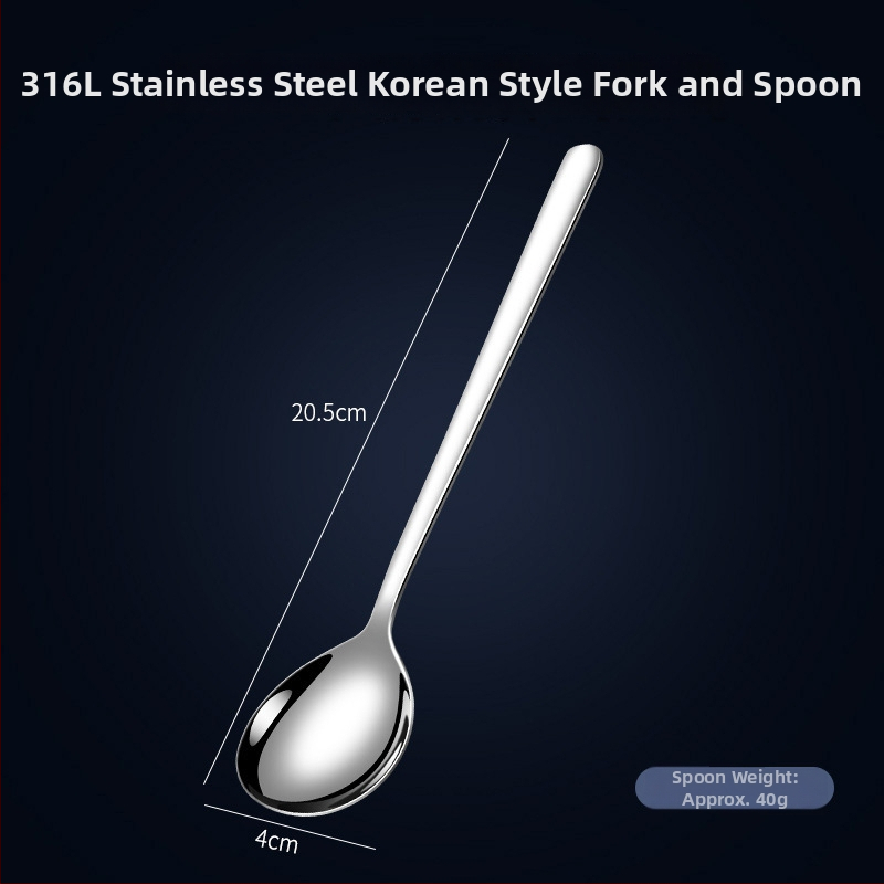 Lžička s dlhým držadlom z potravinárskej ocele – moderný minimalistický dizajn; vhodná pre deti, študentov, tehotné ženy, dospelých a seniorov; možnosť prispôsobenia.