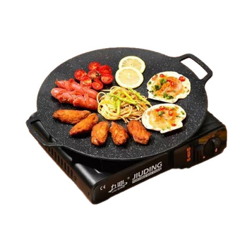 Кована желязна кръгла скара тава, корейски стил, незалепваща, преносима, лесна за почистване, 0,5 кг, модел SC-KRP