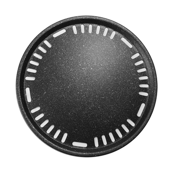 Корейски грил тиган – кръгла желязна барбекю плоча, преносим, пресовано леене