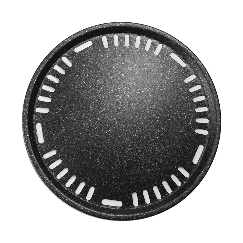 Корейски грил тиган – кръгла желязна барбекю плоча, преносим, пресовано леене