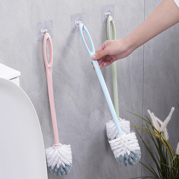 Lan xiang Perie de toaleta cu mâner lung, montată pe perete, din plastic, 1 buc.