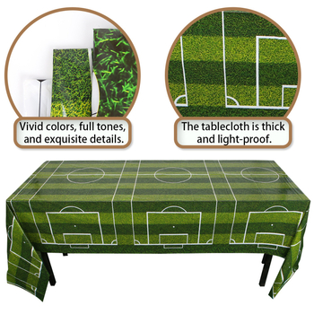 Față de masă de unică folosință din PE, impermeabil, stil sport și petreceri, decor pentru amenajarea spațiului