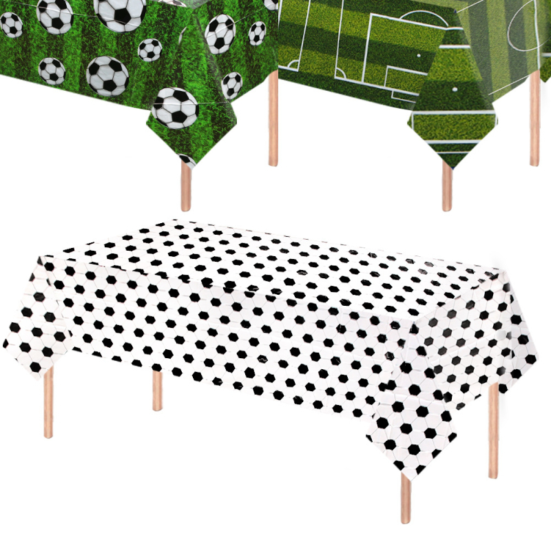 Față de masă de unică folosință din PE, impermeabil, stil sport și petreceri, decor pentru amenajarea spațiului