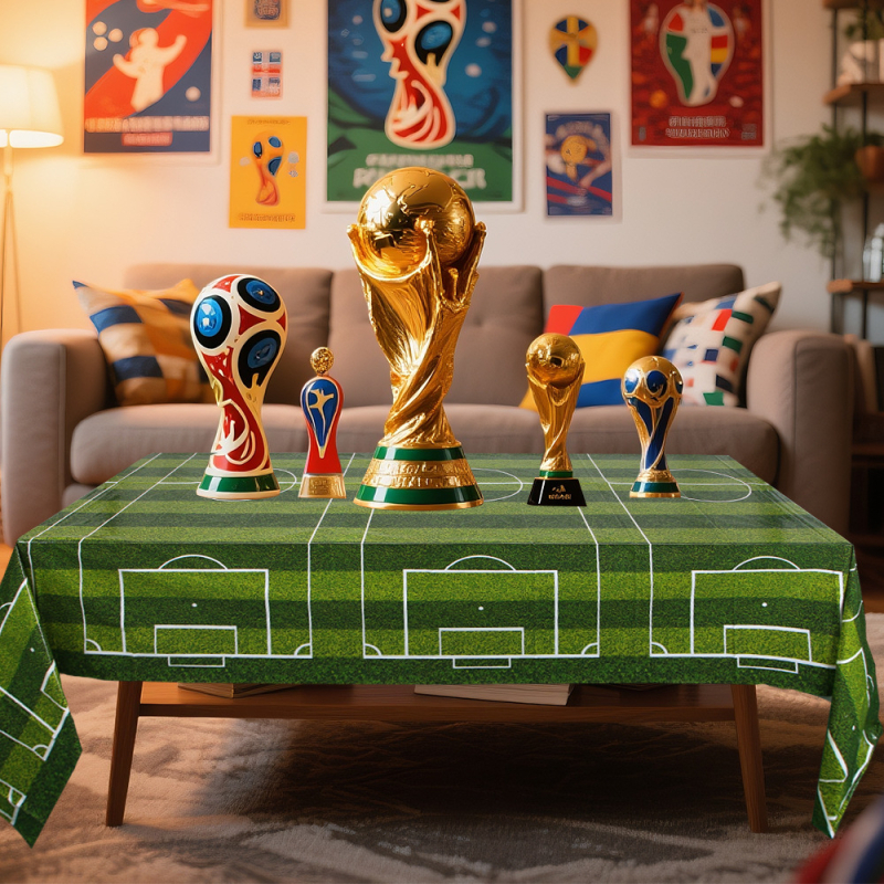 Față de masă de unică folosință din PE, impermeabil, stil sport și petreceri, decor pentru amenajarea spațiului