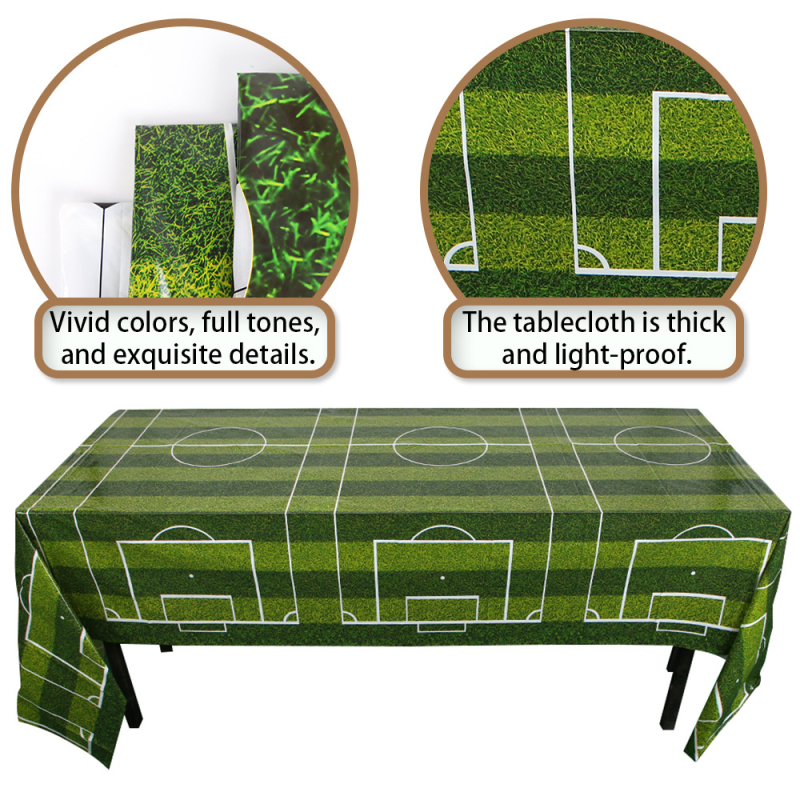 Față de masă de unică folosință din PE, impermeabil, stil sport și petreceri, decor pentru amenajarea spațiului