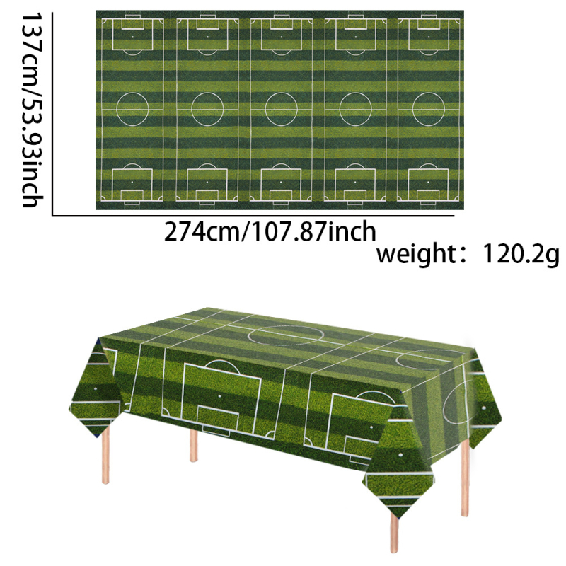 Față de masă de unică folosință din PE, impermeabil, stil sport și petreceri, decor pentru amenajarea spațiului