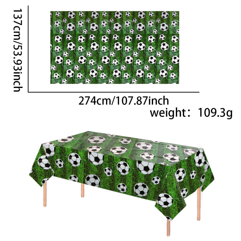 Față de masă de unică folosință din PE, impermeabil, stil sport și petreceri, decor pentru amenajarea spațiului