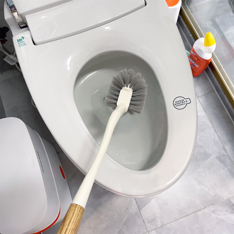 UYIKU četka za zahod s dugom japanskom drškom, dizajn bez mrtvih kutova, plastika, 101 g