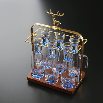 Suport pentru pahare cu bază din lemn, stil Nou Chinezesc, fără găuri, lansat în 2023