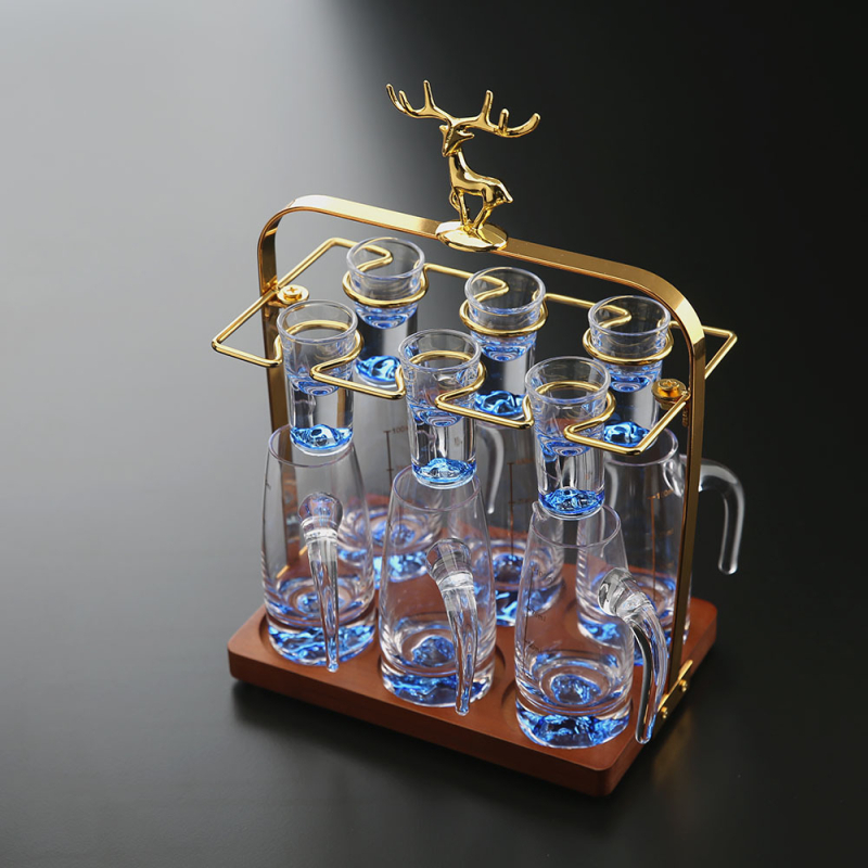 Suport pentru pahare cu bază din lemn, stil Nou Chinezesc, fără găuri, lansat în 2023