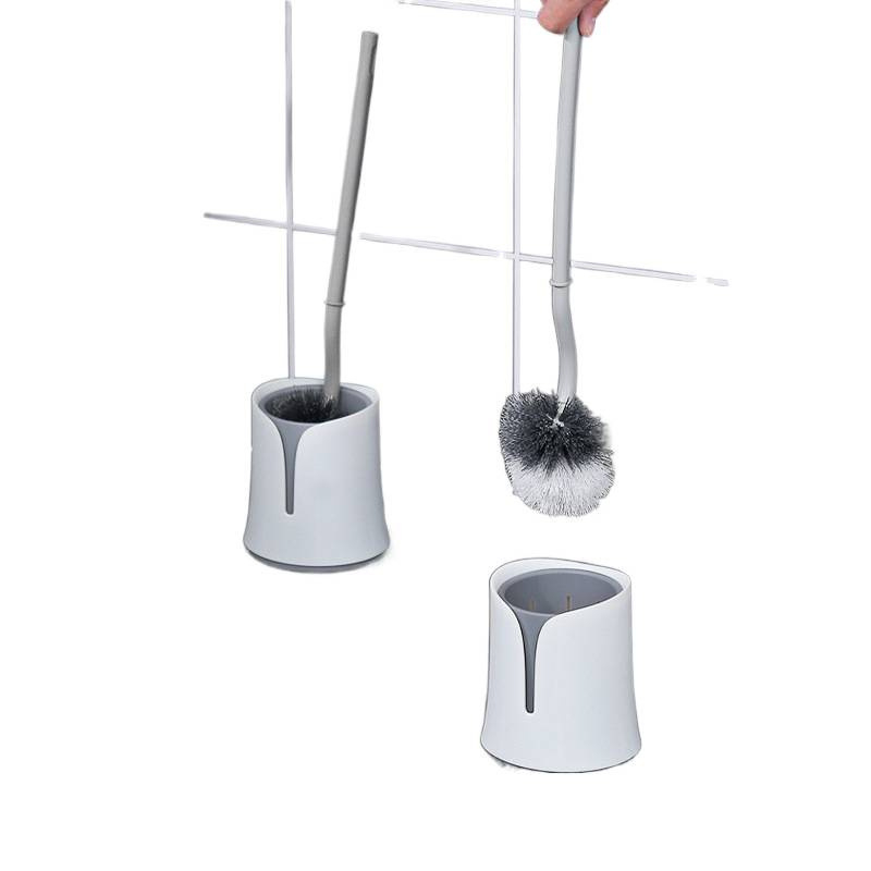 Set perie de toaletă cu peri moi și bază de montare pe perete • Material: plastic • Lansare primăvara 2020