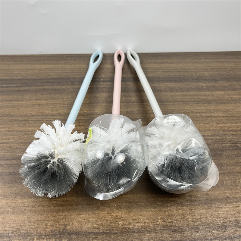 Plastična četka za WC, okruglog oblika, dizajn bez mrtvih uglova, ambalaža s mjehurićima, težina 95 g, Podrijetlo: Linyi, Shandong