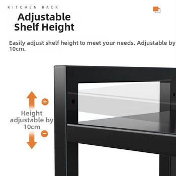 Pengye márkájú teleszkópos, több‑szintes konyhai mikrohullámú sütő állvány, modell 555, anyaga szénacél, OEM logó