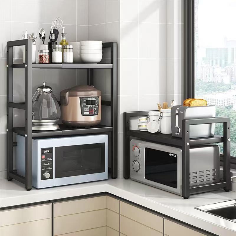 Pengye márkájú teleszkópos, több‑szintes konyhai mikrohullámú sütő állvány, modell 555, anyaga szénacél, OEM logó