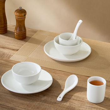 Porcelanski set posuđa za hotele i restorane | Tuxton, moderan minimalistički stil, underglaze color završna obrada, mikrovalna sigurnost, mogućnost prilagodbe
