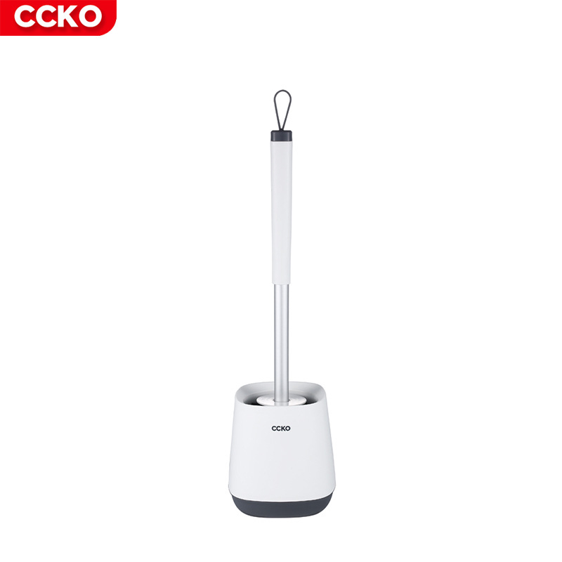 CCKO set četke za WC, zidni držač, bez bušenja, izdržljiva plastična konstrukcija, temeljito čišćenje