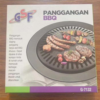 Okrugla vanjska gril tava s Maifan kamenom za Teppanyaki i Korejski BBQ, kompatibilna s kazetnim štednjakom