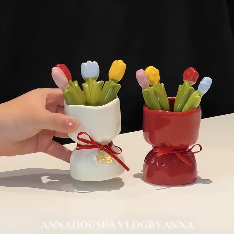 Set vilica za voće – keramički, novi kineski stil, vrhunska kvaliteta