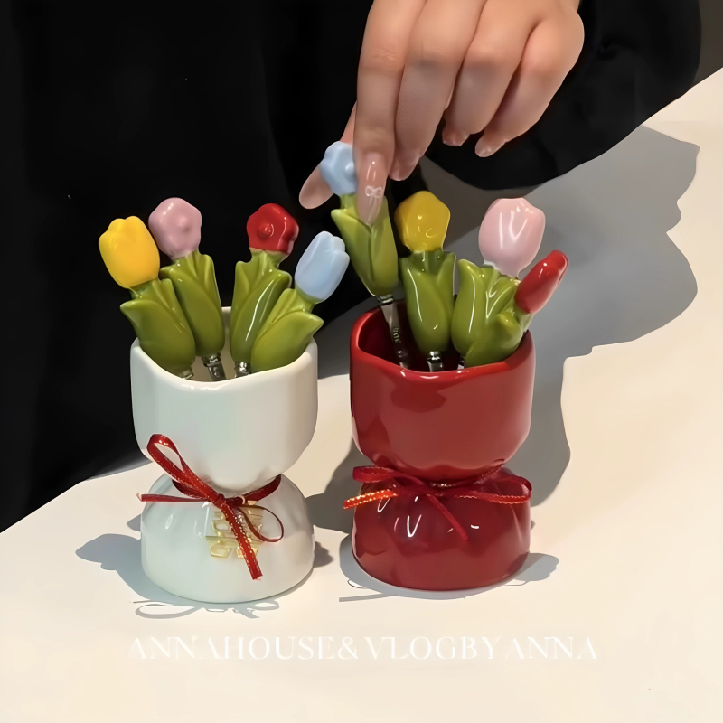 Set vilica za voće – keramički, novi kineski stil, vrhunska kvaliteta