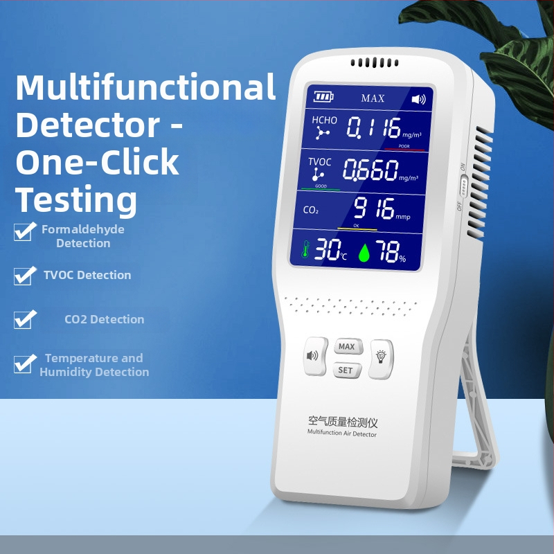 Prenosný infračervený detektor kvality ovzdušia CO2 pre formaldehyd a oxid uhličitý, s vnútorným teplomerom a vlhkomerom, model 090, rozsah 0-9.999, presnosť 0,001