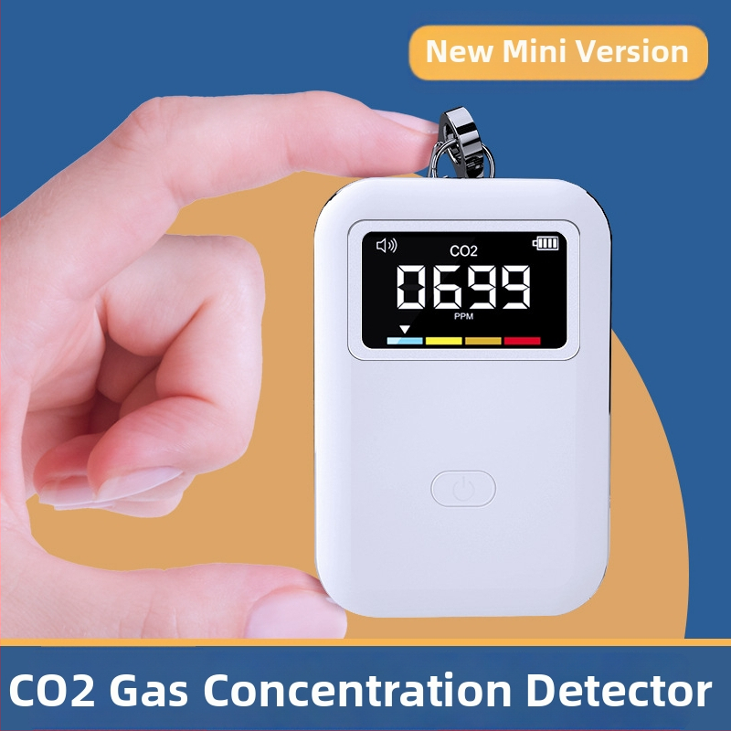 Bioall BCM01 Detector CO2 NDIR Mini pentru monitorizarea calității aerului – interval 400–5000 ppm, acuratețe ±(50 ppm+5%), Încărcare Type-C