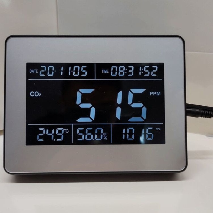 TL-2000C CO2 детектор с температура, влажност, атмосферно налягане и надморска височина – регистратор на данни (0–9999 ppm)